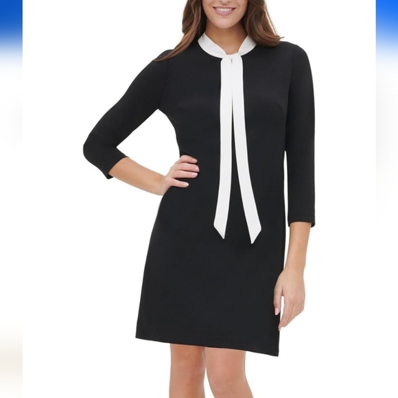 Tommy Hilfiger Black A-Line Dress with Neck Tie | Size 10 | NWT - Picture 10 of 10